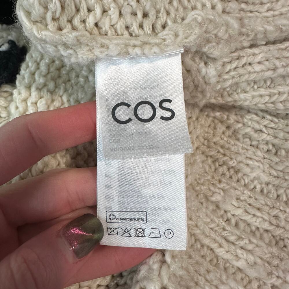 COS Fair Isle Wool Blend Crew Neck Sweater Chunky Knit Oversized Preppy Classic - Picture 13 of 16